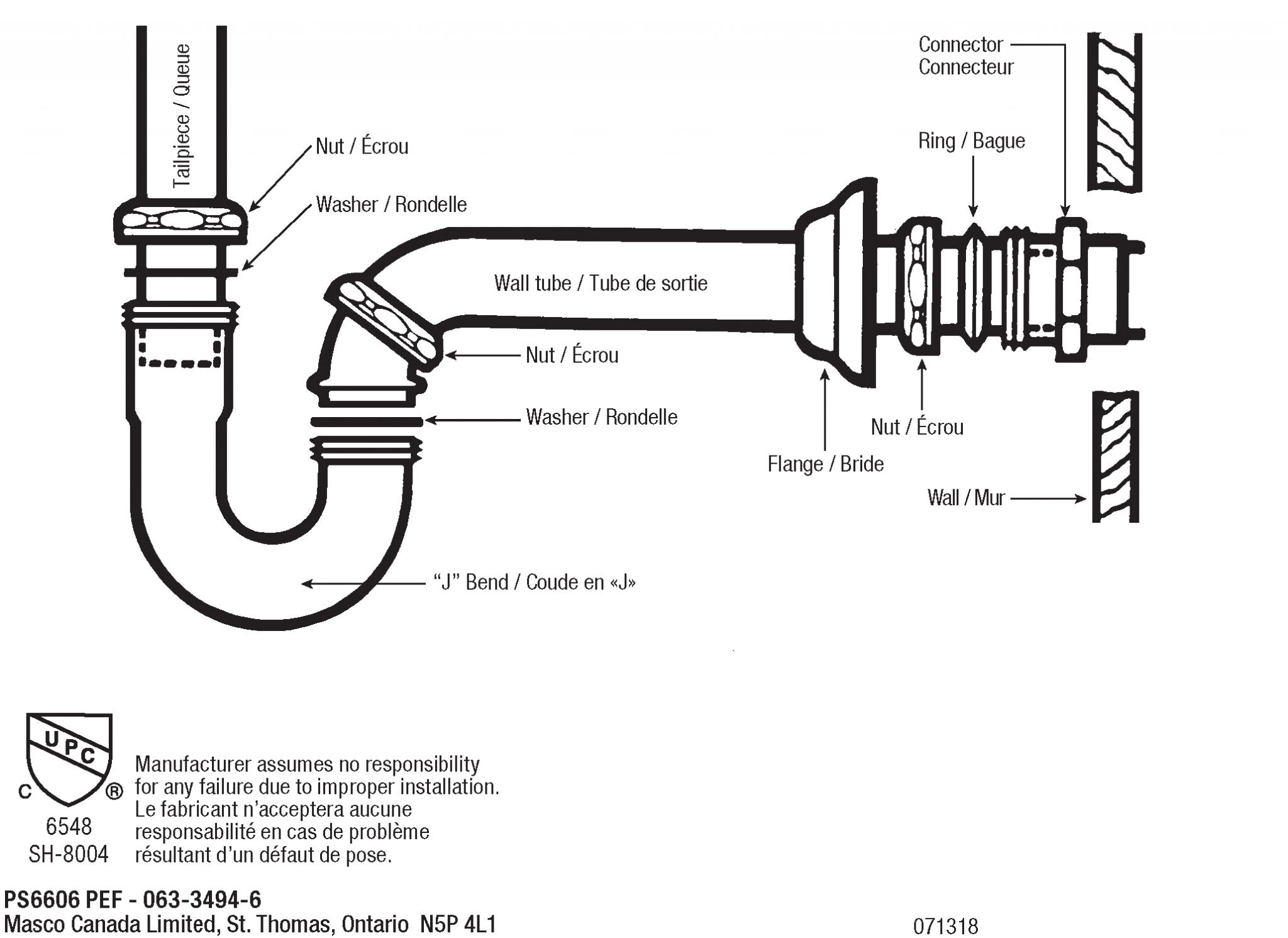 P-Trap Assembly - 1-1/4