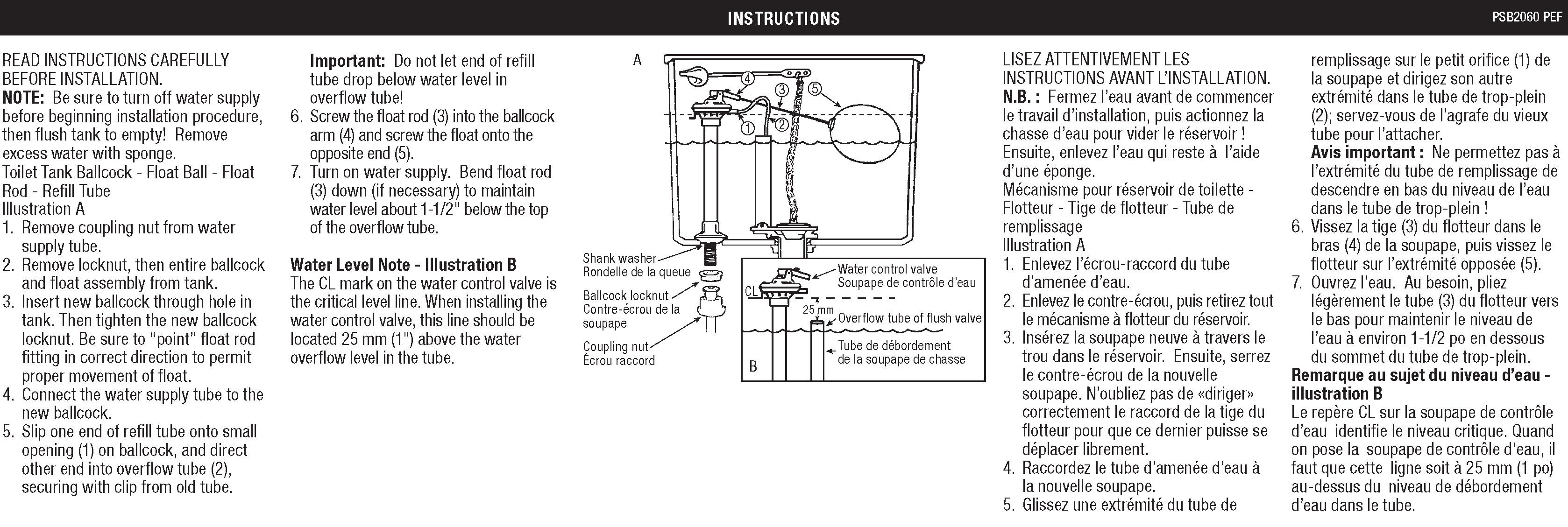 KSCD Kit de réparation de valve de remplissage de toilette Réservoir à  double chasse d'eau Siphon Bouton poussoir de toilette Valve de remplissage  Salle de bains Bleu + Blanc UK G 1/2 (